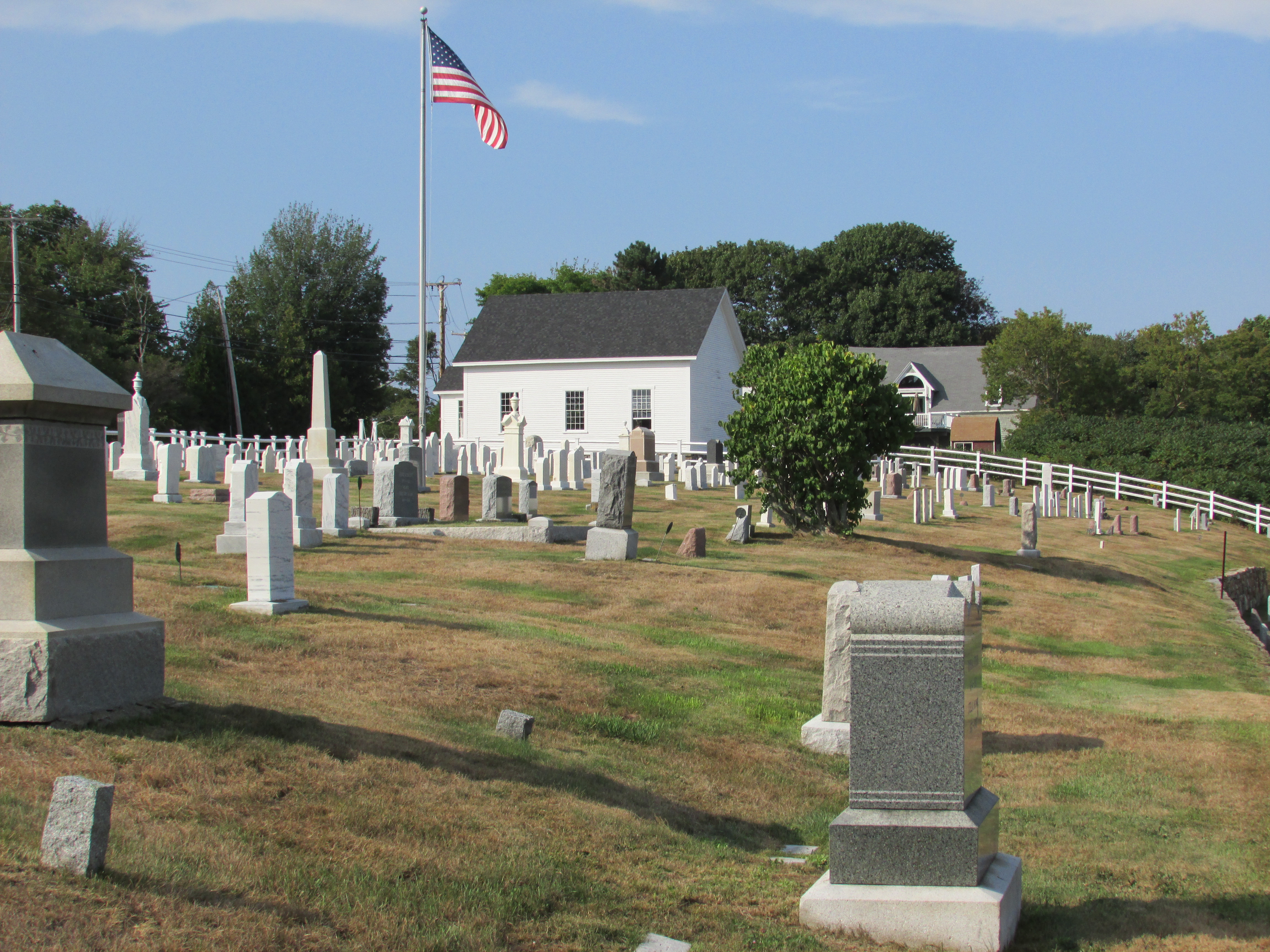 Flagpole Separates Old and New Yards