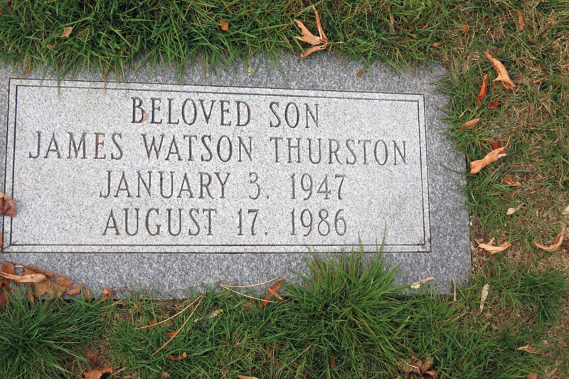 James W. Thurston monument