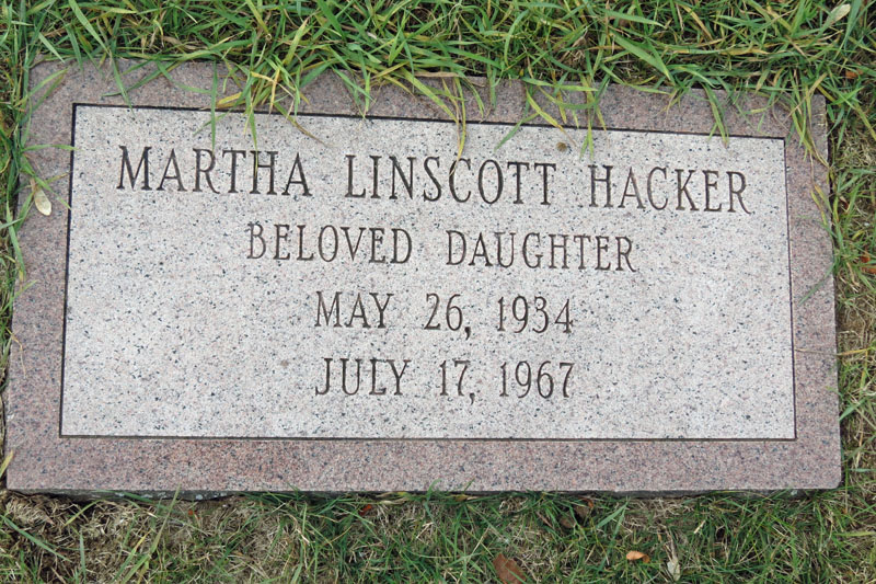 Martha Linscott Hacker monument