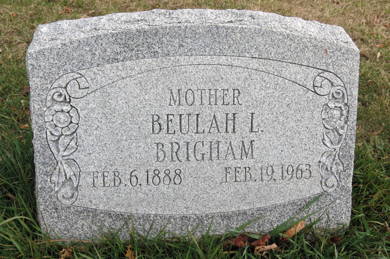Beulah L. Brigham monument