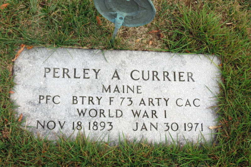 Perley A. Currier veteran monument