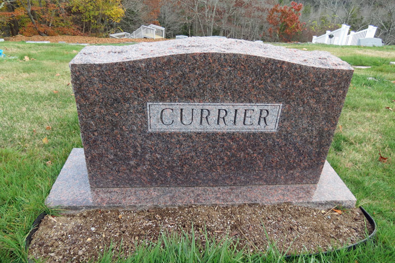 Charlie and Flossie Currier monument