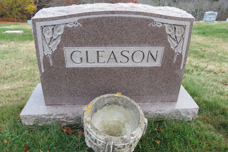 George and Beatrice Gleason monument front