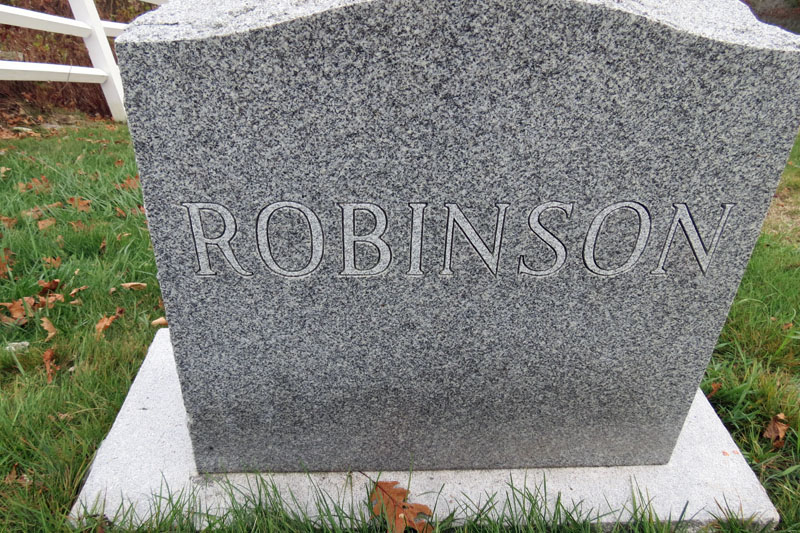 Robinson monument front