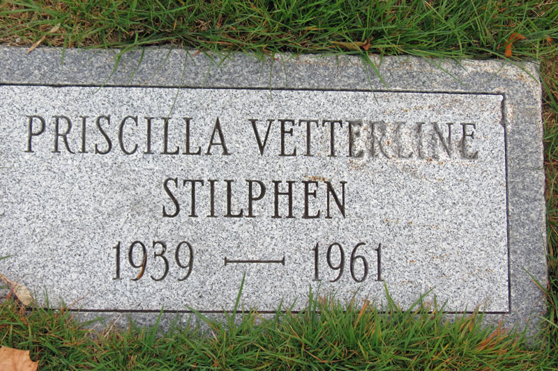 Priscilla Vetterline Stilphen monument