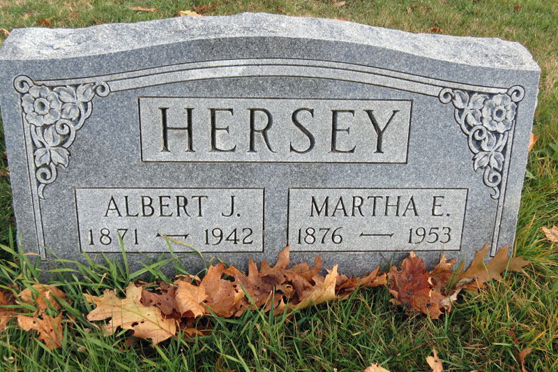 Albert and Martha Hersey monument