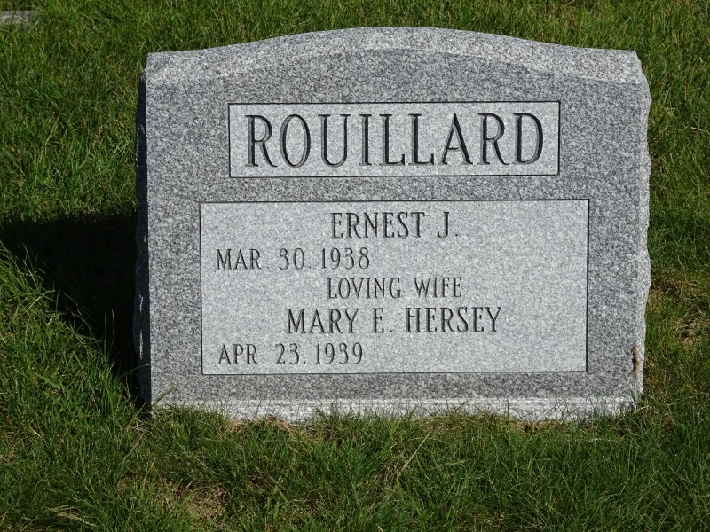 Ernest and Mary Rouillard monument