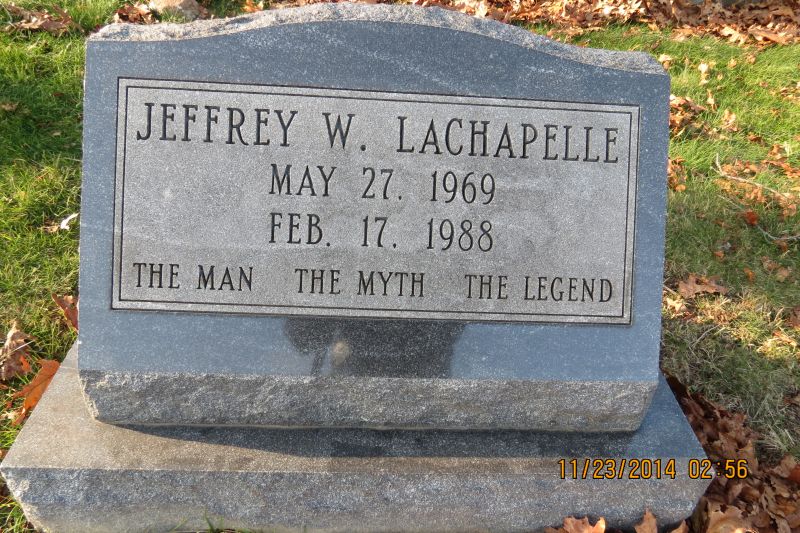Jeffery W.  Lachapelle monument