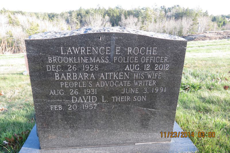 Roche Family monument back