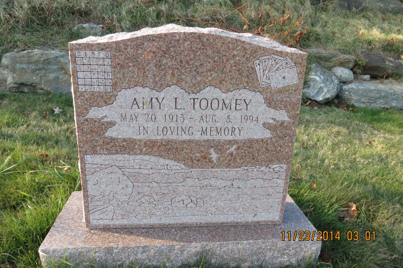 Amy L. Toomey monument back