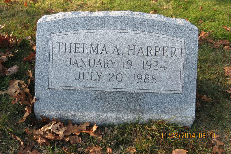Thelma A. Harper monument