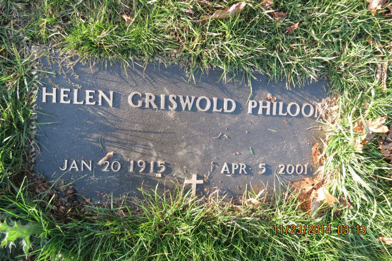 Helen Griswald Philoon monument