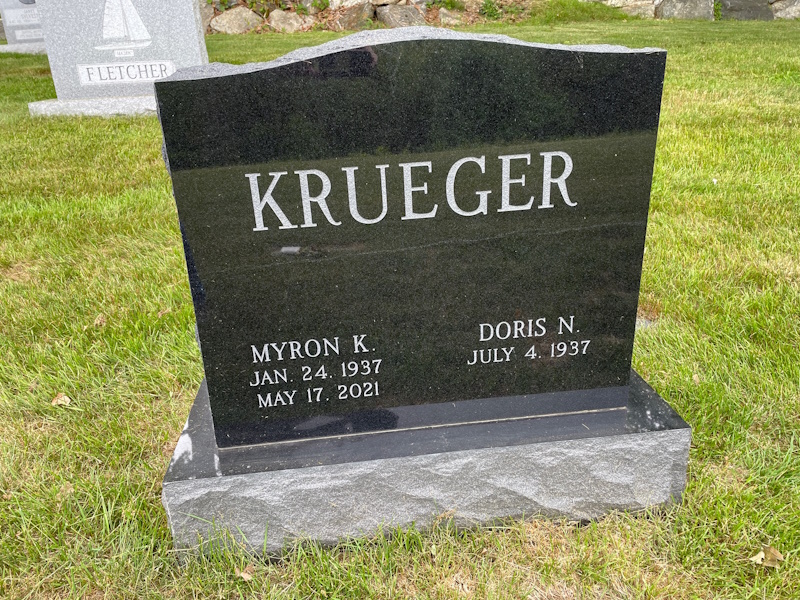 Myron and Doris Krueger monument