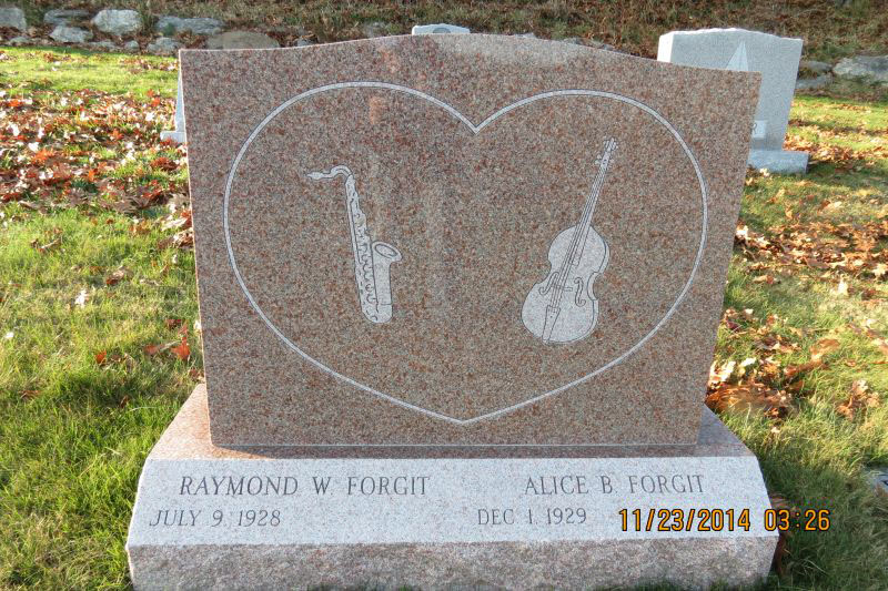 Raymond and Alice Forgit monument