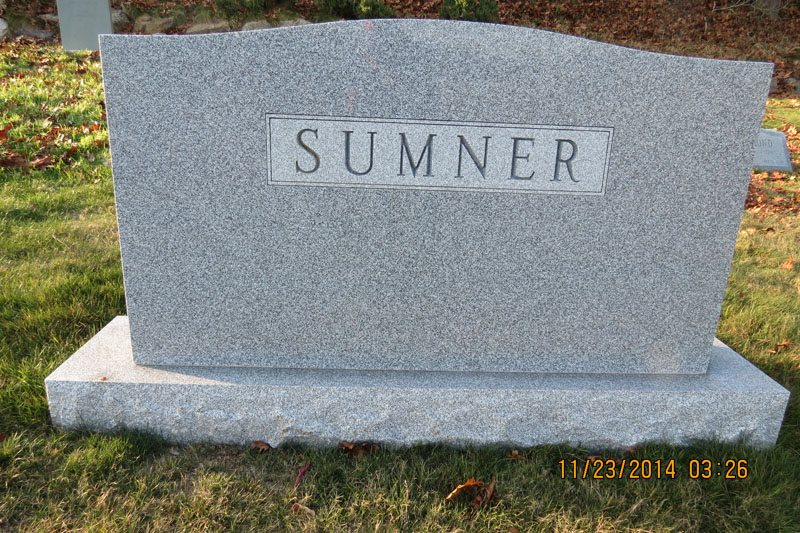 Sumner Family monument front