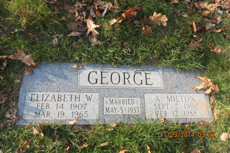 Milton and Elizabeth George monument
