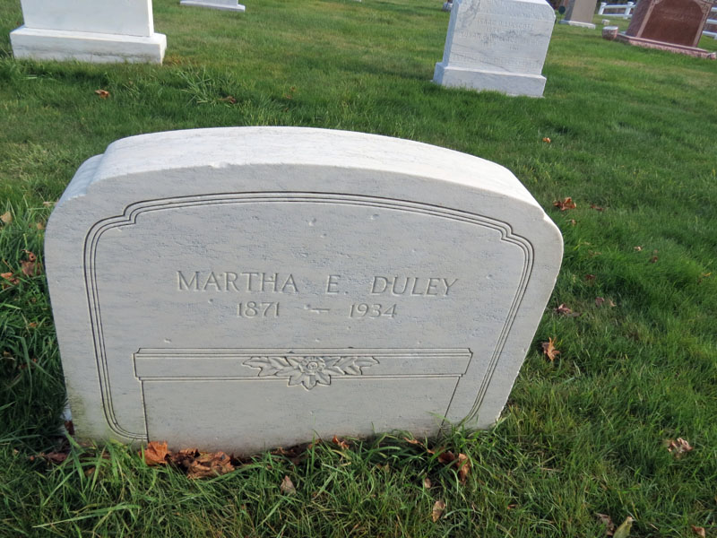 Martha E. Duley monument