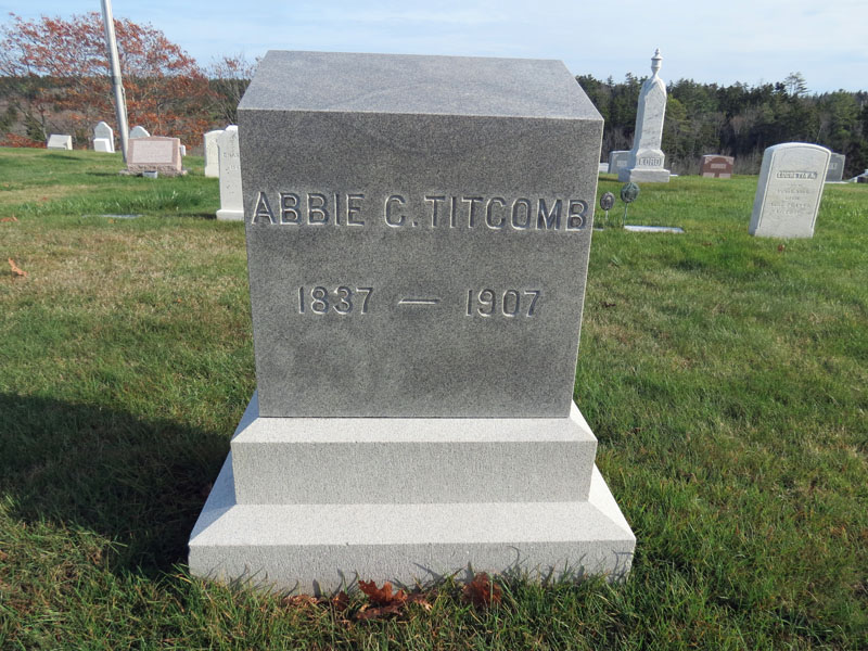 Abbie C. Titcomb monument