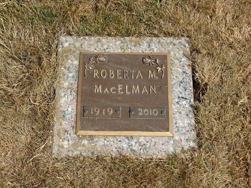 Roberta M. MacEllman monument