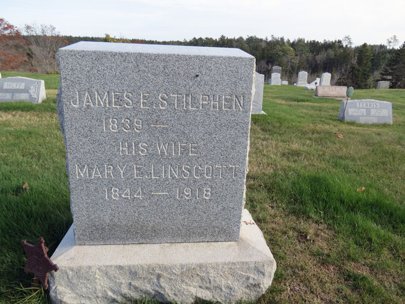 James E. and Mary E. Stilphen monument