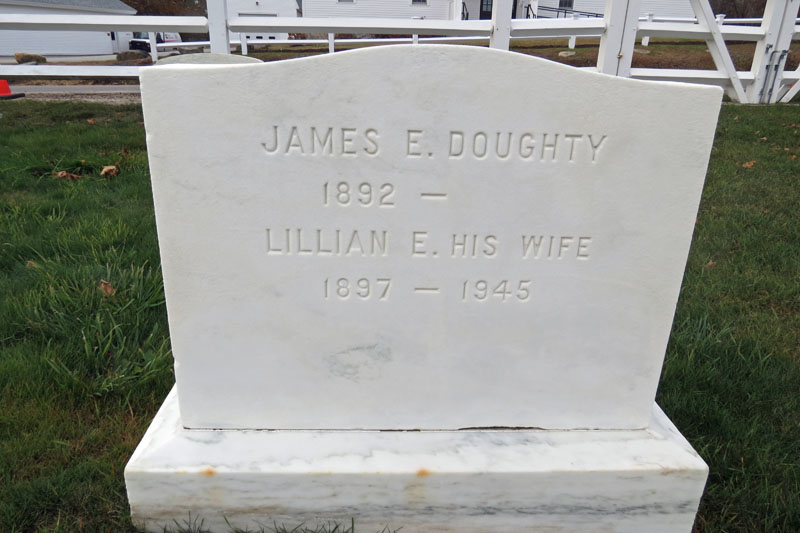 Lillian E. and James E. Doughty monument