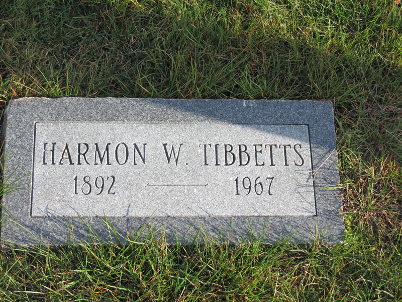 Harmon W. Tibbetts monument