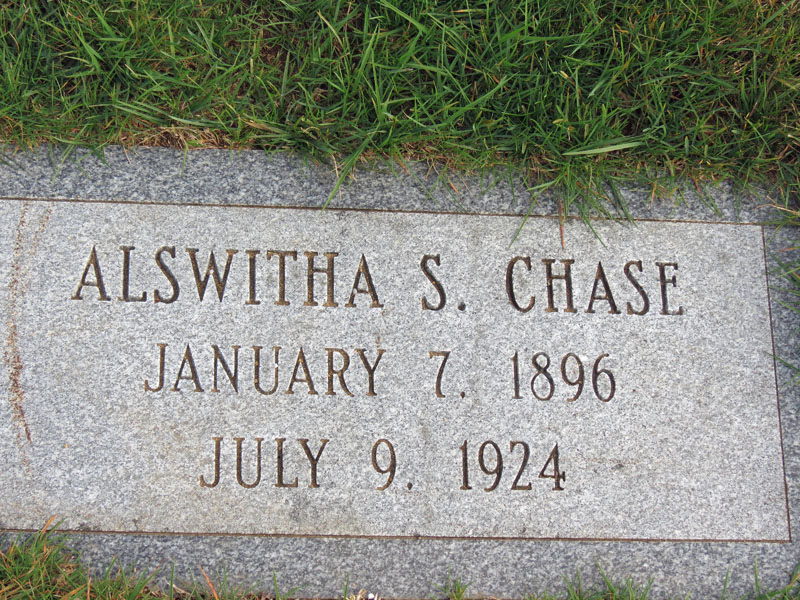 Alswitha Sylvester Chase monument
