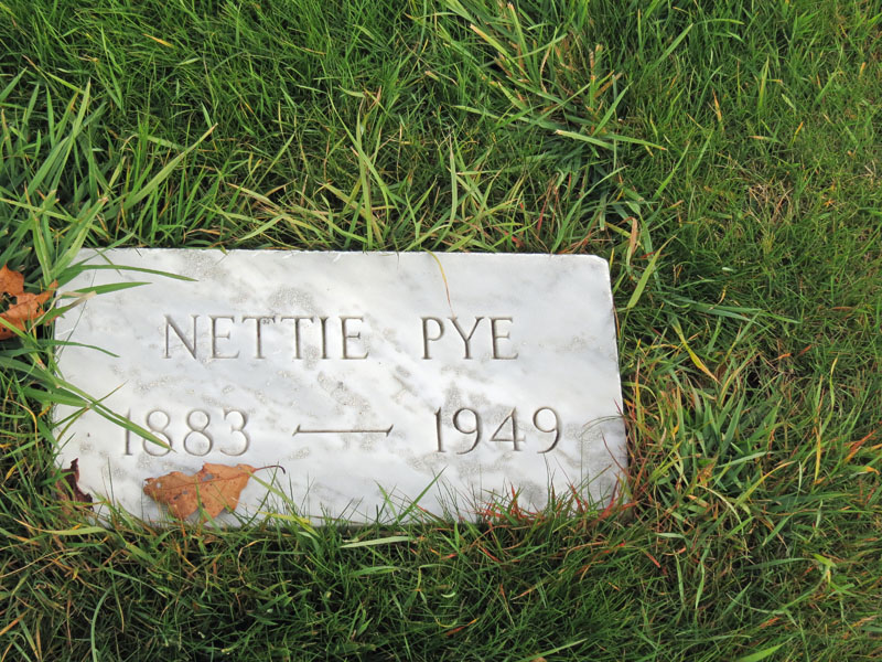 Nettie Pye monument