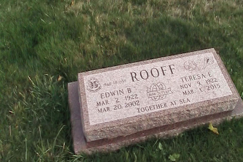 Edwin and Teresa Roof monument