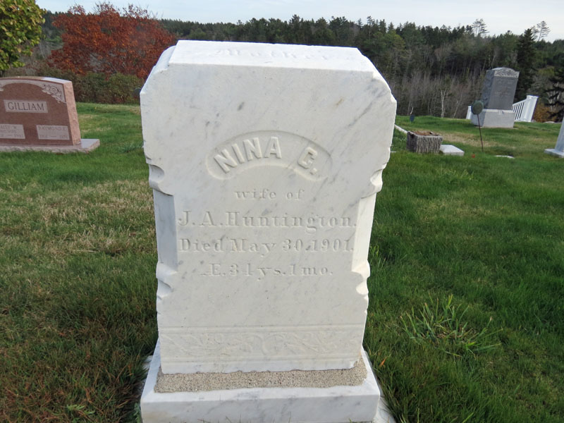 Nina C. Huntington monument