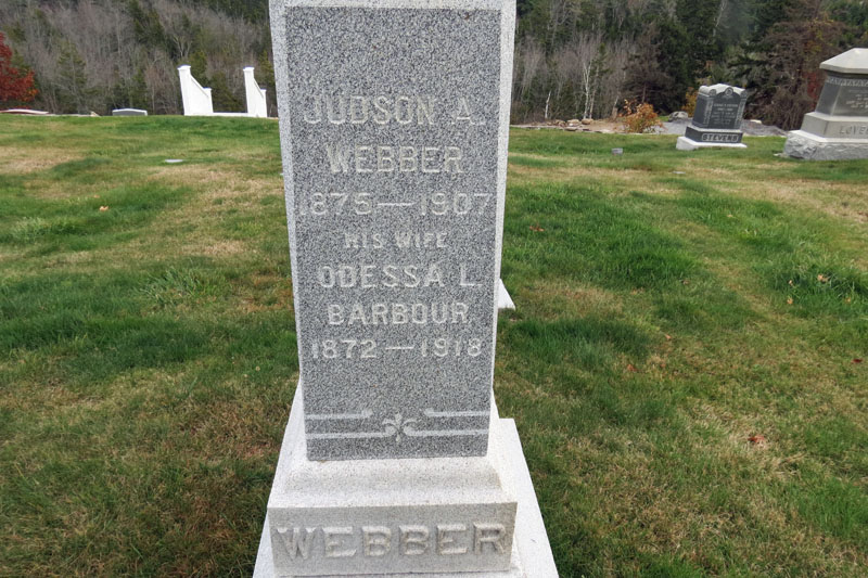 Judson and Odessa Webber monument