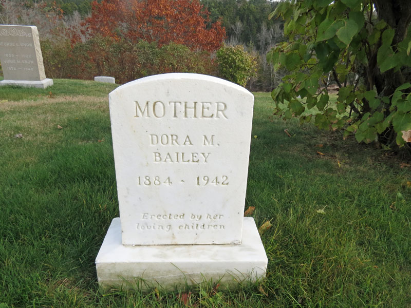 Dora M. Bailey monument