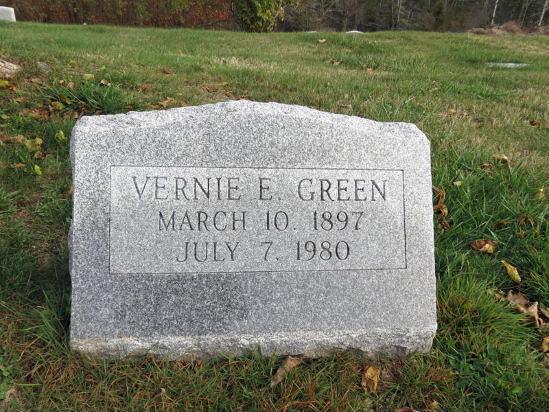 Vernie E. Green monument