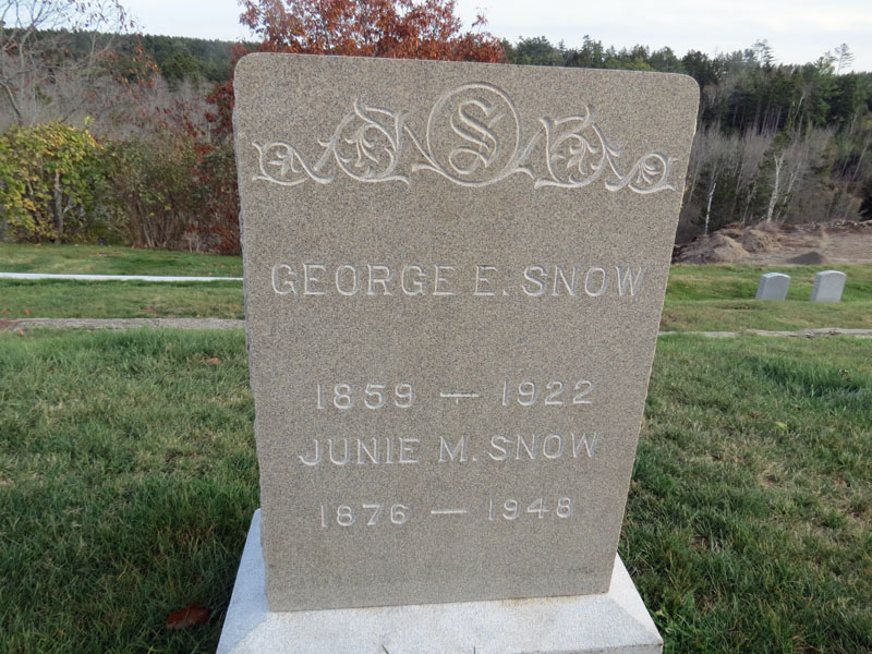 George and Junie Snow monument