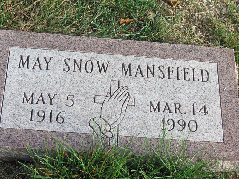 May Snow Mansfield monument
