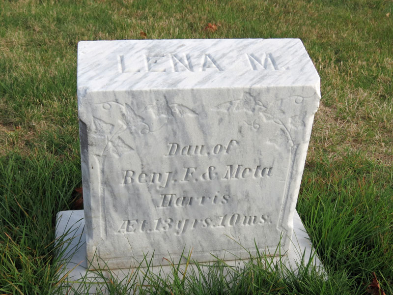 Lena M. Harris monument