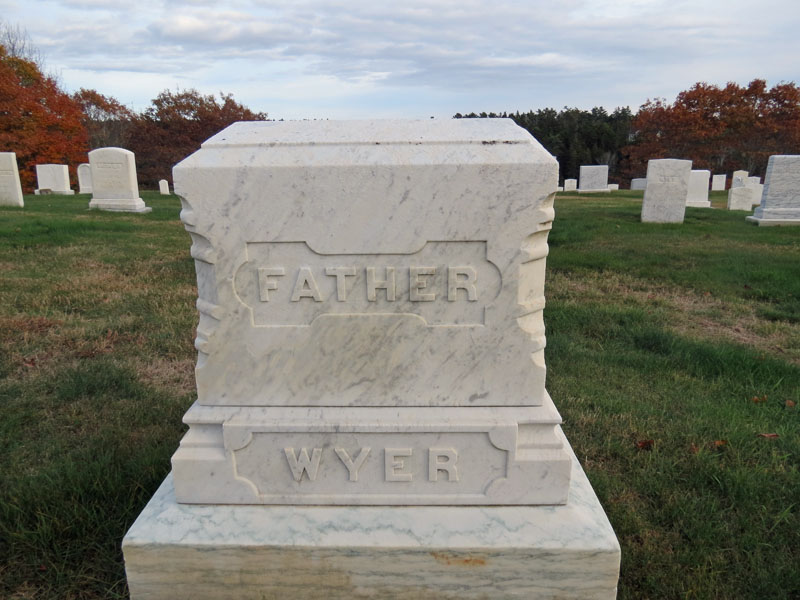 Hiram  Weyer monument front