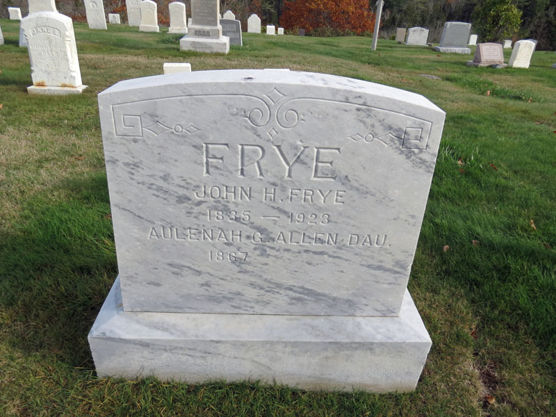 John Frye Aulenah Allen monument