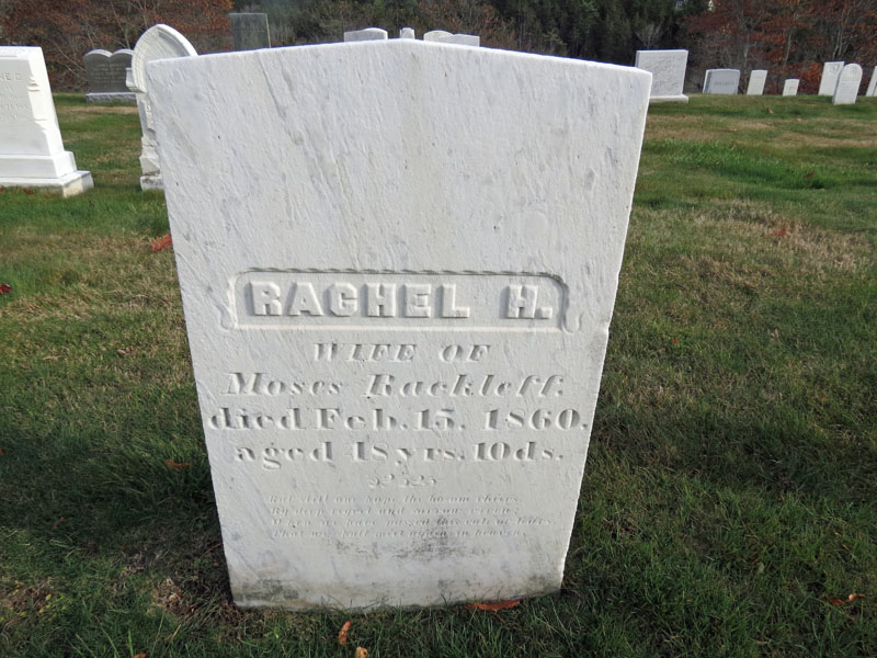 Rachel H. Rackleff monument