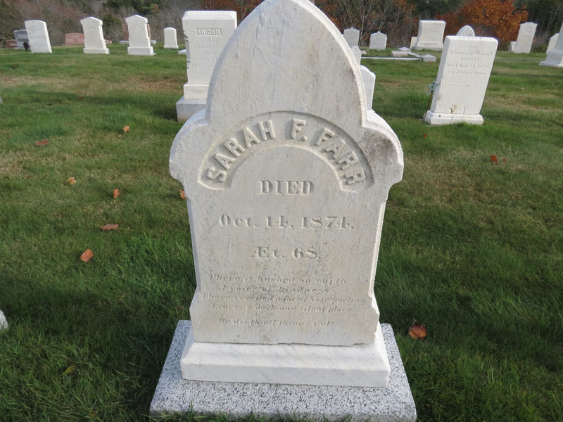 Sarah F. Farr monument