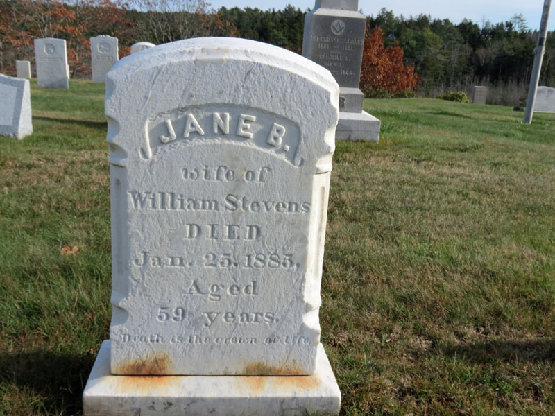 Jane B. Stevens Stevens monument