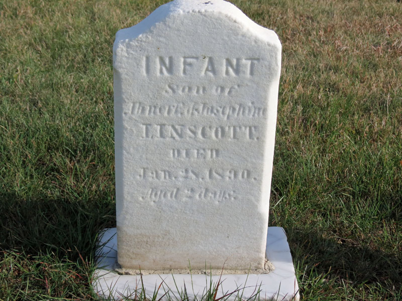 Infant Boy Linscott monument