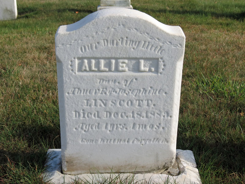 Allie L. Linscott monument