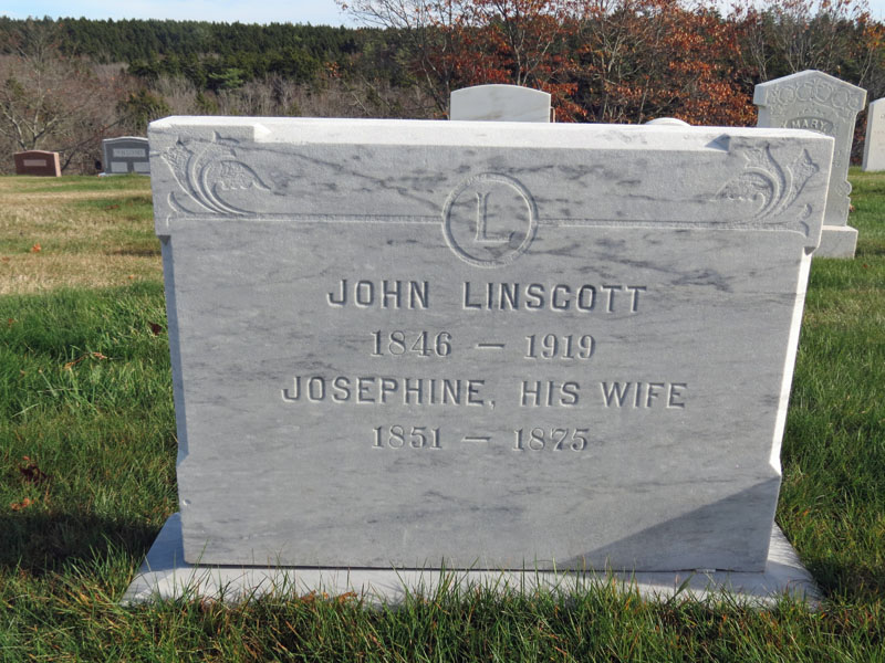 John and Josephine Linscott monument