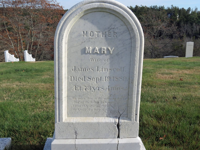 Mary Linscott monument
