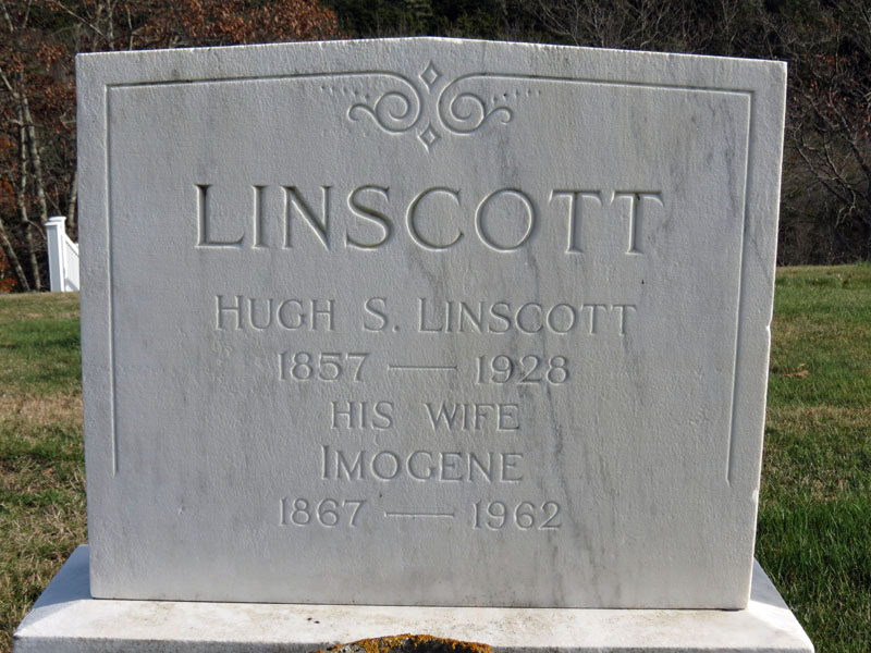 Hugh and Imogene Linscott monument