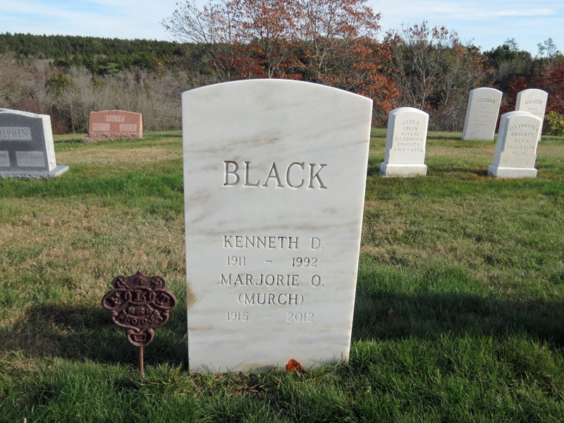 Kenneth and Majorie Black monument