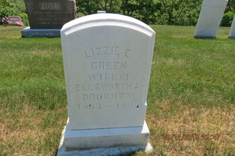 Lizzie E. Green Doughty monument