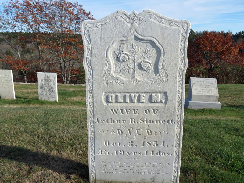 Olive M. Sinnett monument