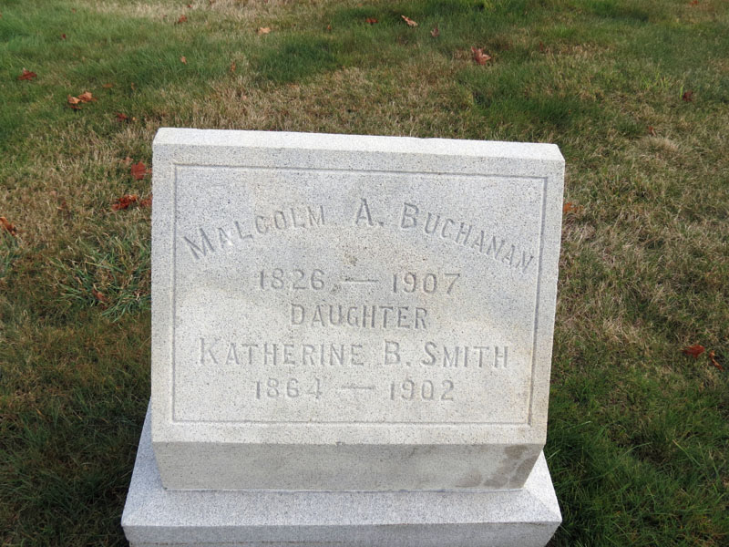 Malcolm A. Buchanan and Katherine B. Smith monument